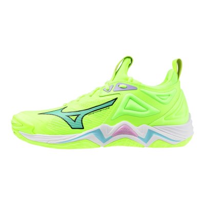 Zapatillas Para Voleibol Mizuno WAVE Momentum 3 Mujer - Verdes Amarillos - Chile M357LFWJSK